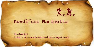 Kovácsi Marinetta névjegykártya