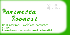 marinetta kovacsi business card